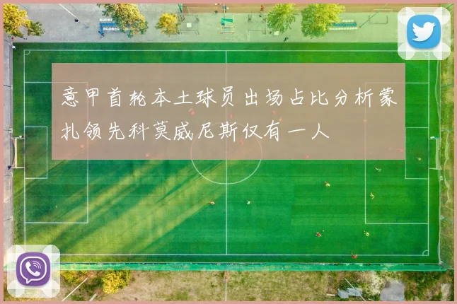 意甲首轮本土球员出场占比分析蒙扎领先科莫威尼斯仅有一人